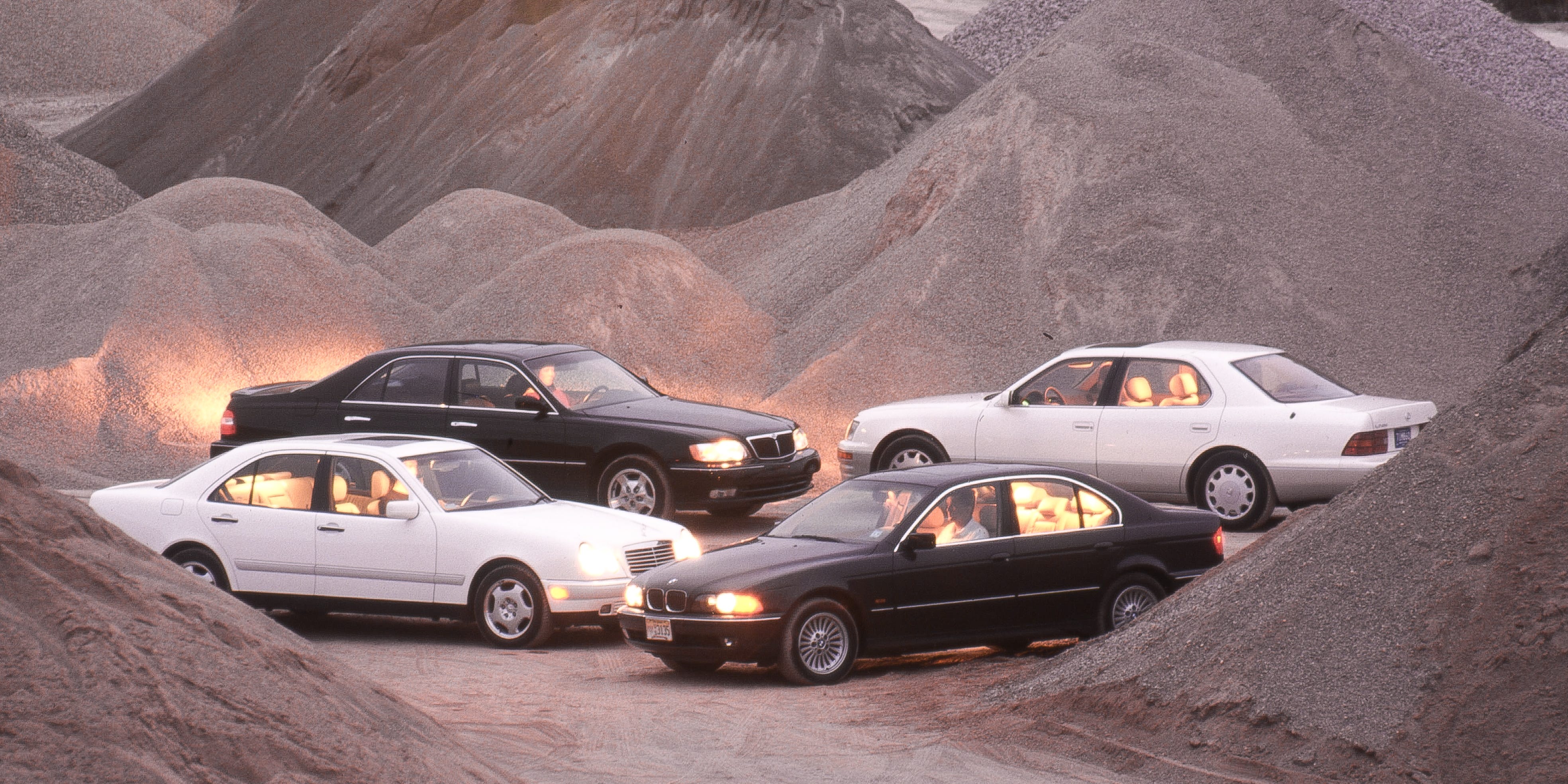 1997 BMW 540i vs. Infiniti Q45t vs. Lexus LS400 vs. Mercedes-Benz E420